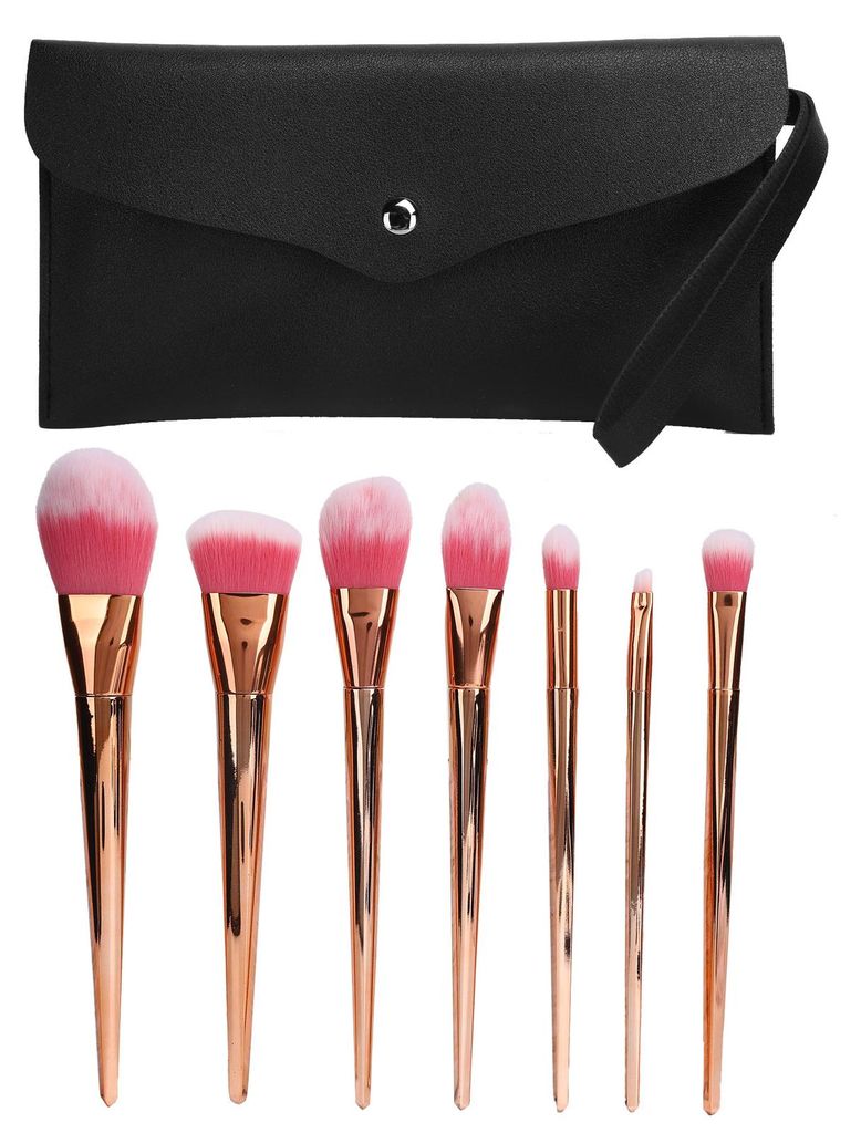 Professionelles Kosmetikpinsel-Set mit weichem Haar, Rougepinsel, losem Puderpinsel und Make-up-Werkzeug inklusive Tasche