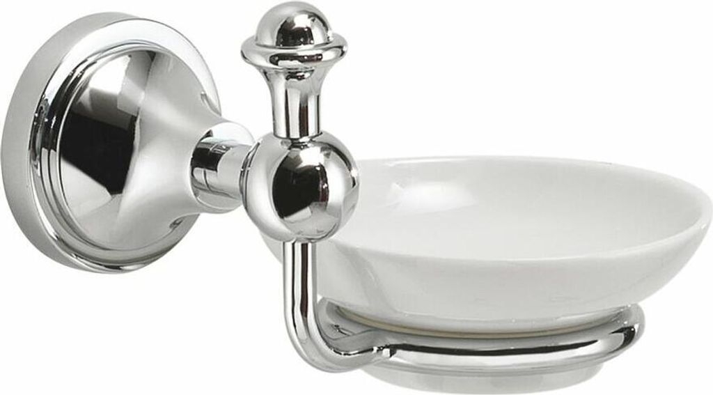 NEVIS porte-savon, céramique, chrome Image du produit 