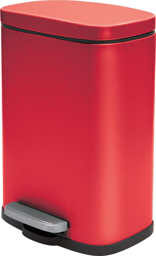 Spirella Treteimer Venedig - rot - 5L - Metall - 21 x 30 cm Produktbild 