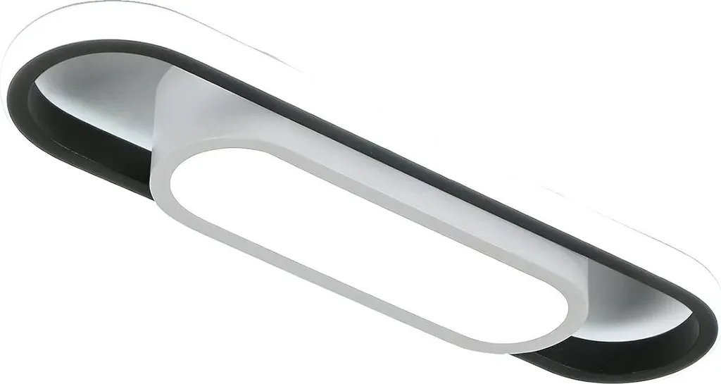 Plafonnier LED Économe en Énergie Noir Blanc Froid Haute Luminosité Taille L