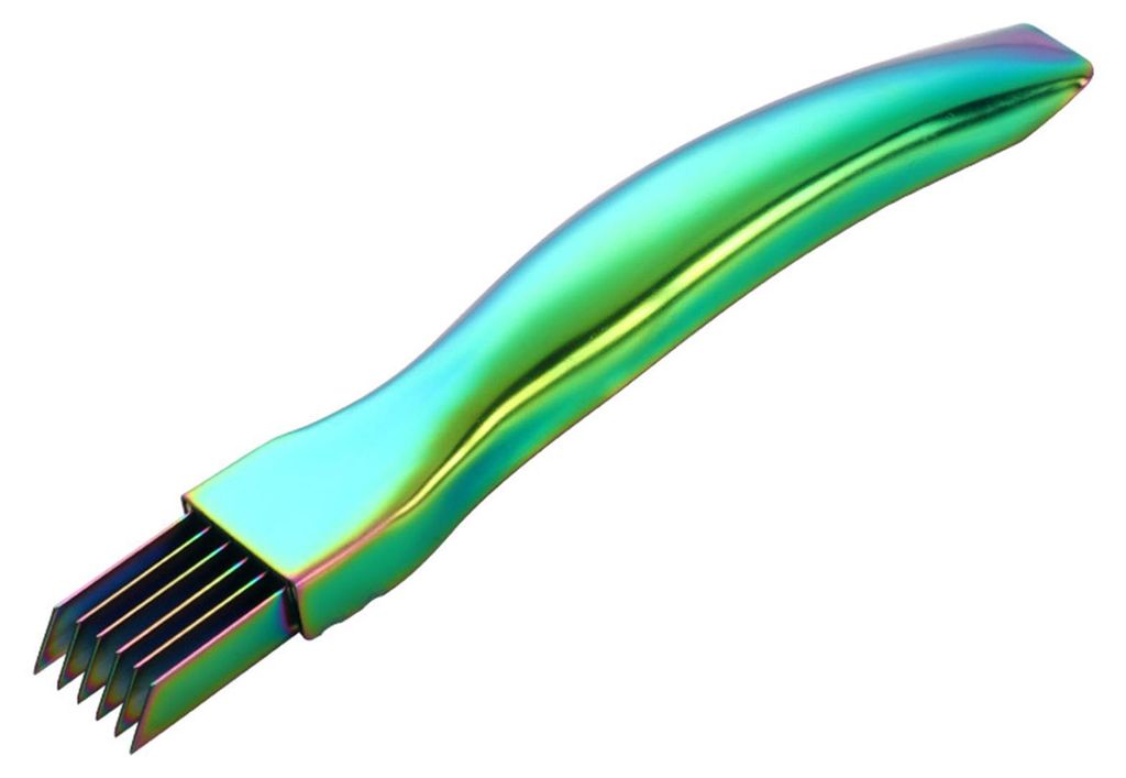 Edelstahlmesser zum Zerkleinern von Frühlingszwiebeln, Mehrklingen-Küchenkräuterschneider, Multifunktionswerkzeug zum Zerkleinern von Frühlings...