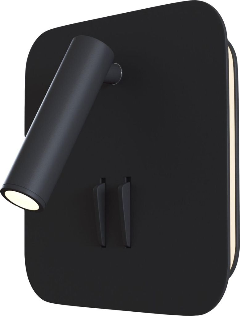 Maytoni Moderne Wandleuchte Ios 176 LED incl. in Schwarz aus Aluminium 9 W für Küche, Schlafzimmer, Wohnzimmer, Esszimmer, Lobby