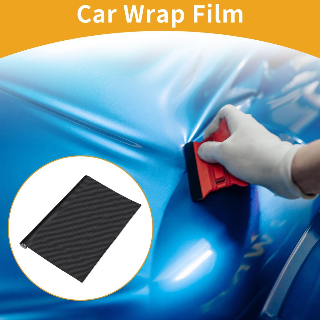 Carbon Autofolie 3D Schwarz Selbstklebende Wrapping Vinyl Folie 5.5mil PVC Universell für Auto Motorrad DIY 50x152cm