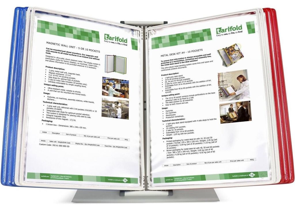 Tisch-Sichttafelständer 10 Tafeln Sortierung FR/UK/USA/CZ Produktbild 