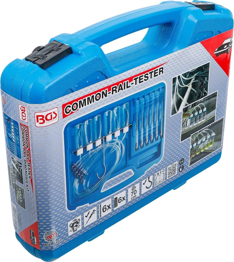Testeur d'injection BGS 8101 avec adaptateurs pour Bosch et Delphi - 9