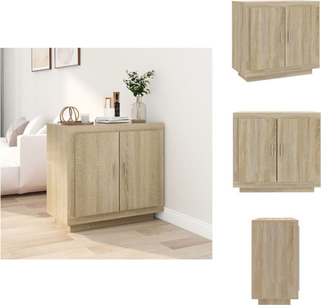 vidaXL Sideboard Sonoma-Eiche 80x40x75 cm Holzwerkstoff - Sideboards
