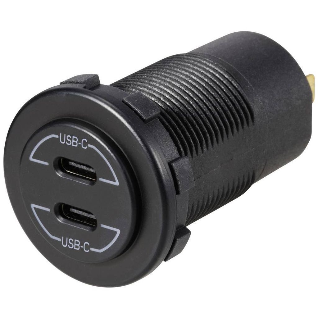 VOLTCRAFT USB-C®-Doppelsteckdose 9V-30V-60W Belastbarkeit Produktbild 