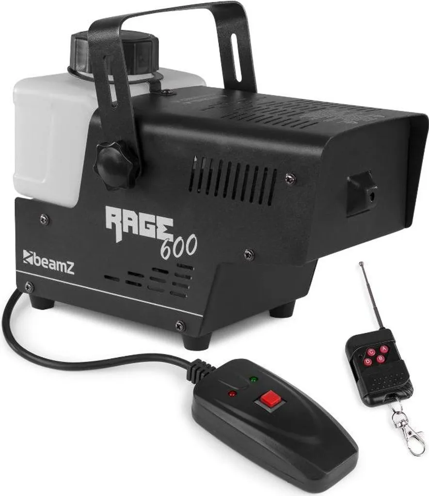 Machine à fumée avec télécommande sans fil Monacor 600W Rage 600