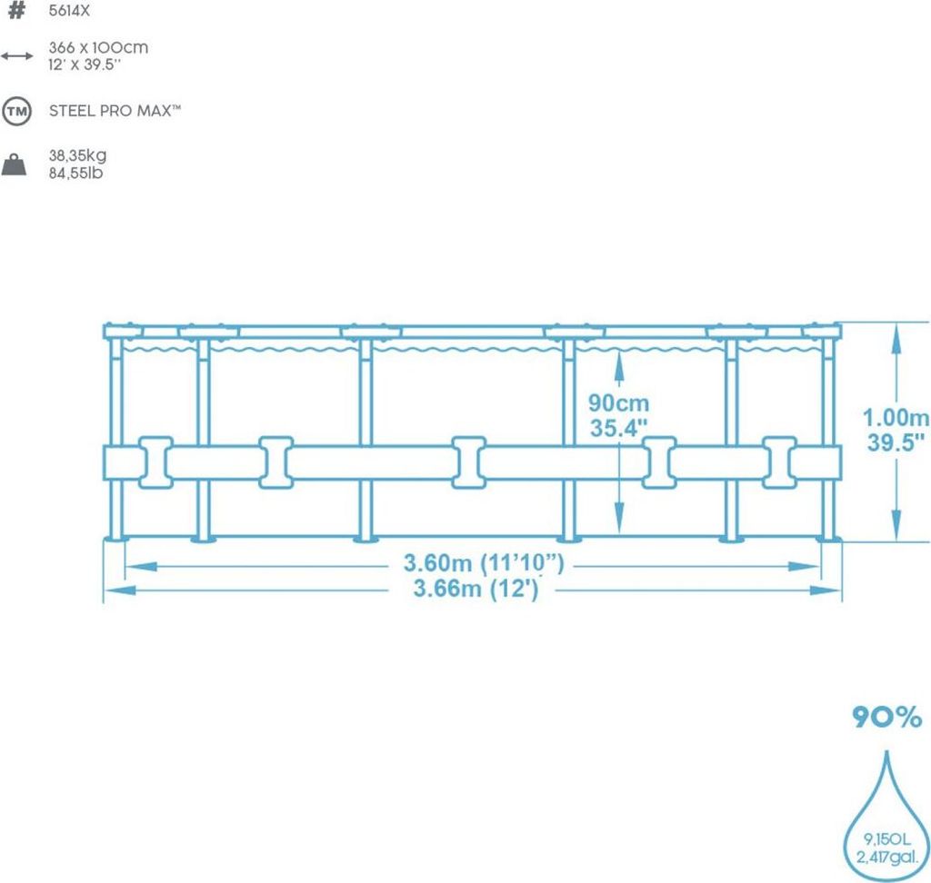 Bestway Steel Pro MAX Pool-Set 366x100 cm Produktbild 34