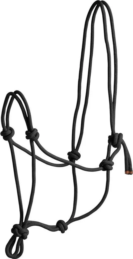Licol d'écurie First en maille noir taille Cob avec boucles robustes