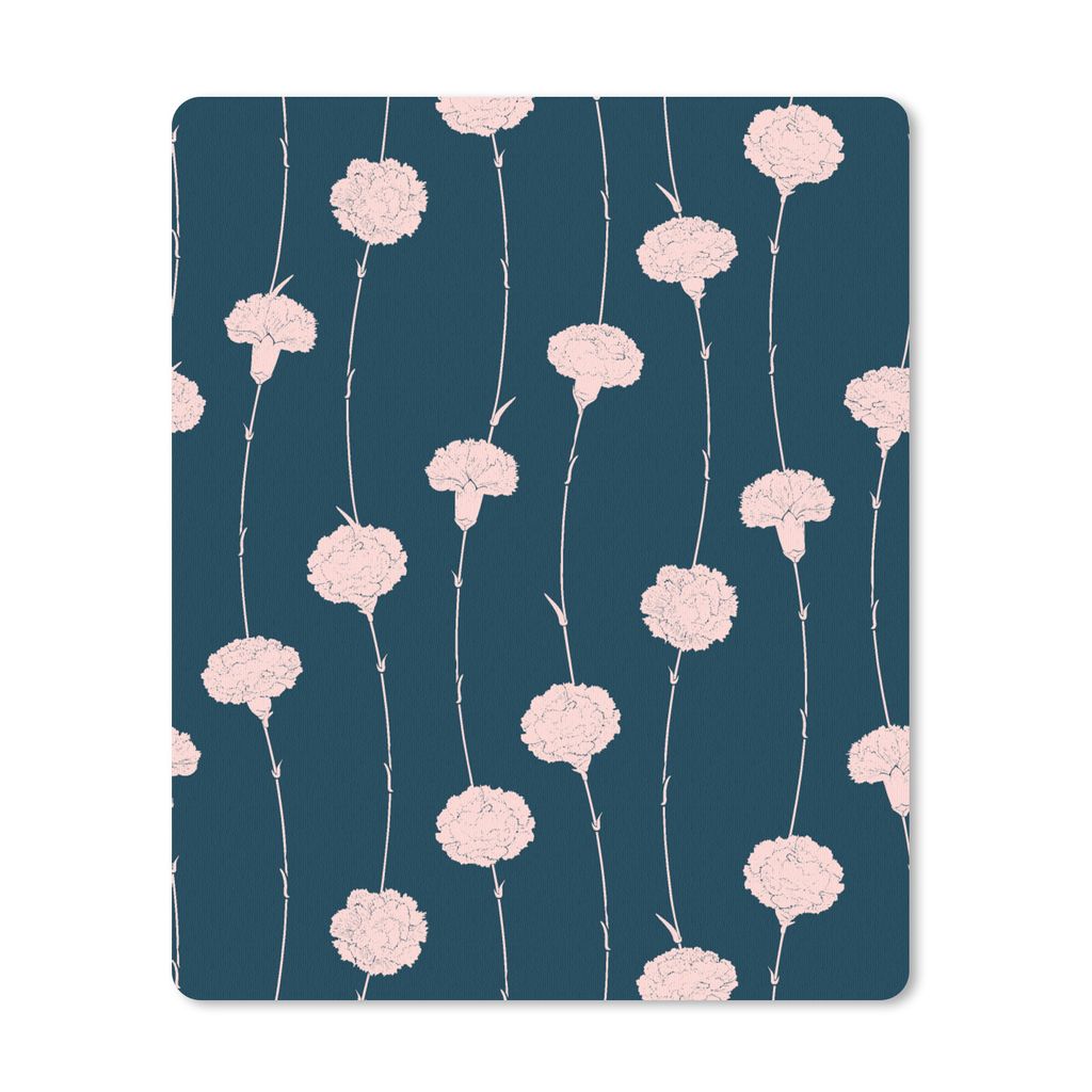 MuchoWow Mauspad Mousepad Blumen - Pfingstrose - Muster - Pastell 19x23 cm - Mousepads - Maus Mat - Pad - Mausunterlage - Mauspads - Spielen