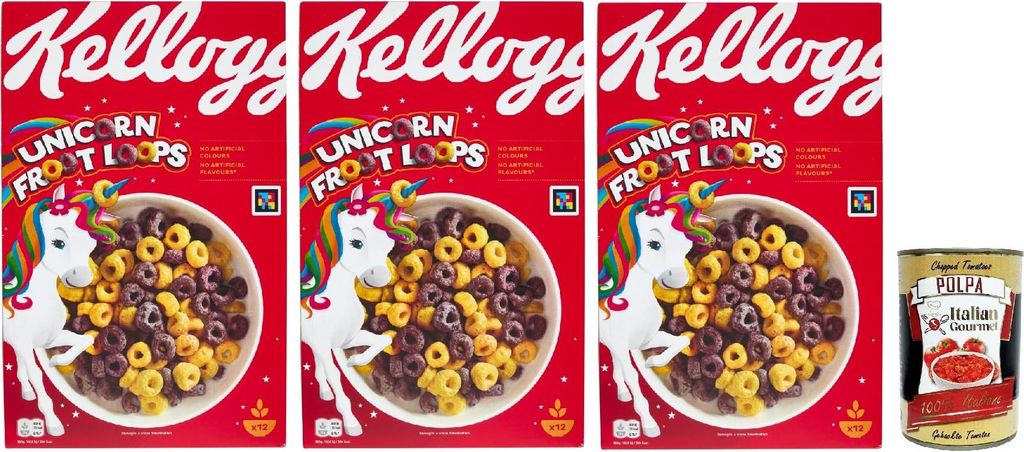 Froot Loops Frühstückscerealien, 3x 375g, Hafer und Mais Produktbild 