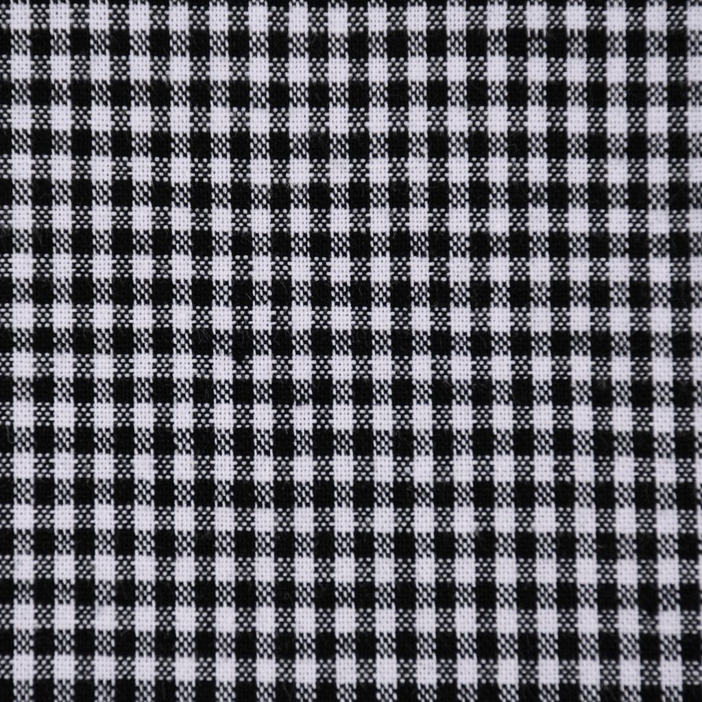 Baumwollstoff Meterware kariert weiß schwarz 2mm Produktbild 