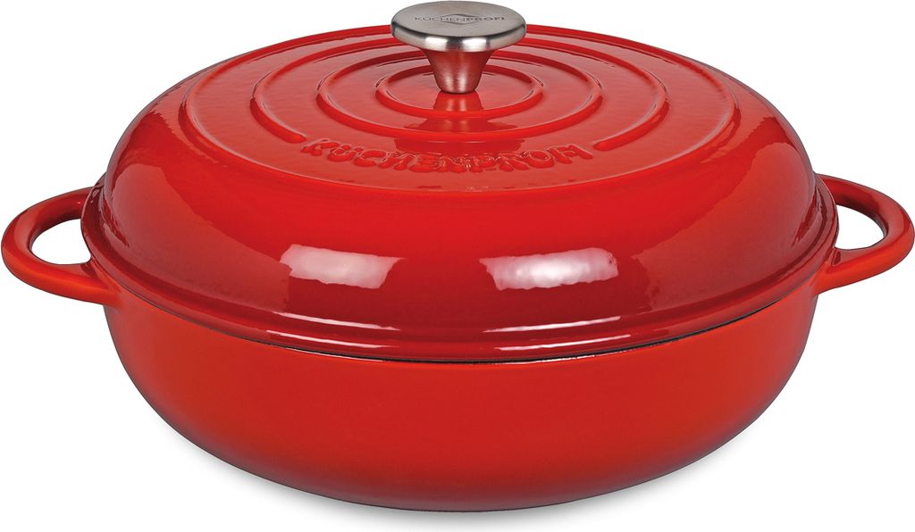 Küchenprofi Gourmetpfanne mit hohem Deckel, 28 cm classic red 416500428