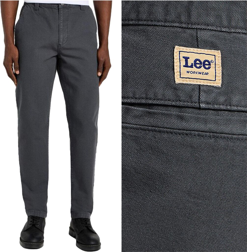 Lee Herren entspannte Arbeitskleidung Chino Dark Mute Grey 112355785 L78K008531