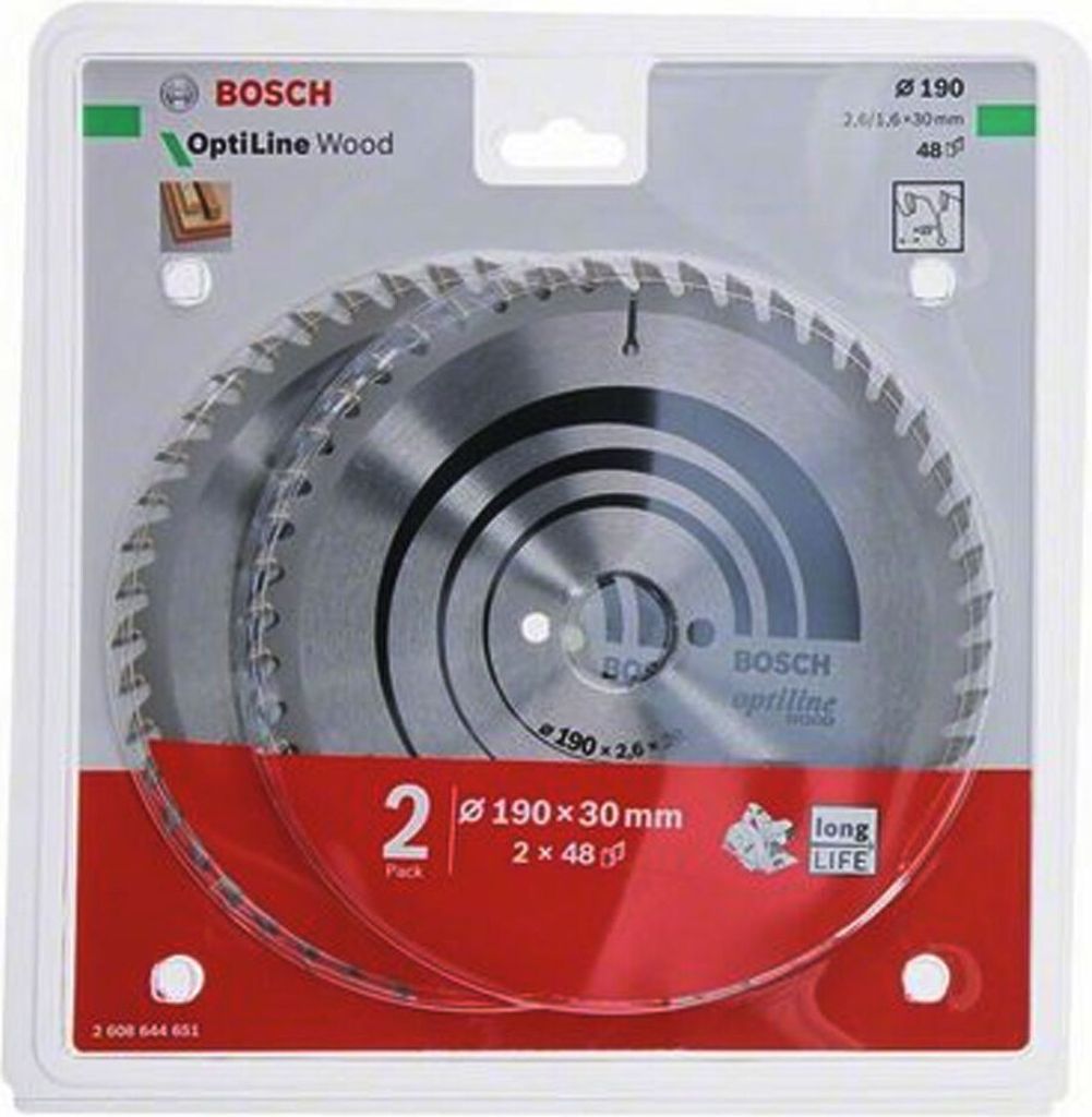 Bosch 2x Optiline Wood 190x30x2.6/1.6x48T