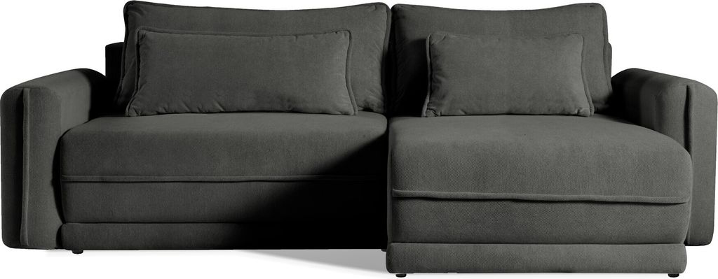 BETTSO MASIVO Ecksofa mit bequemem Sitz Schwarz
