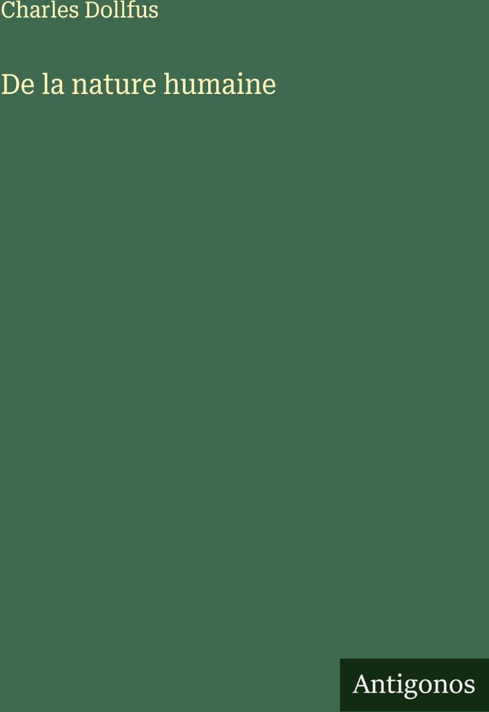 Von der menschlichen Natur