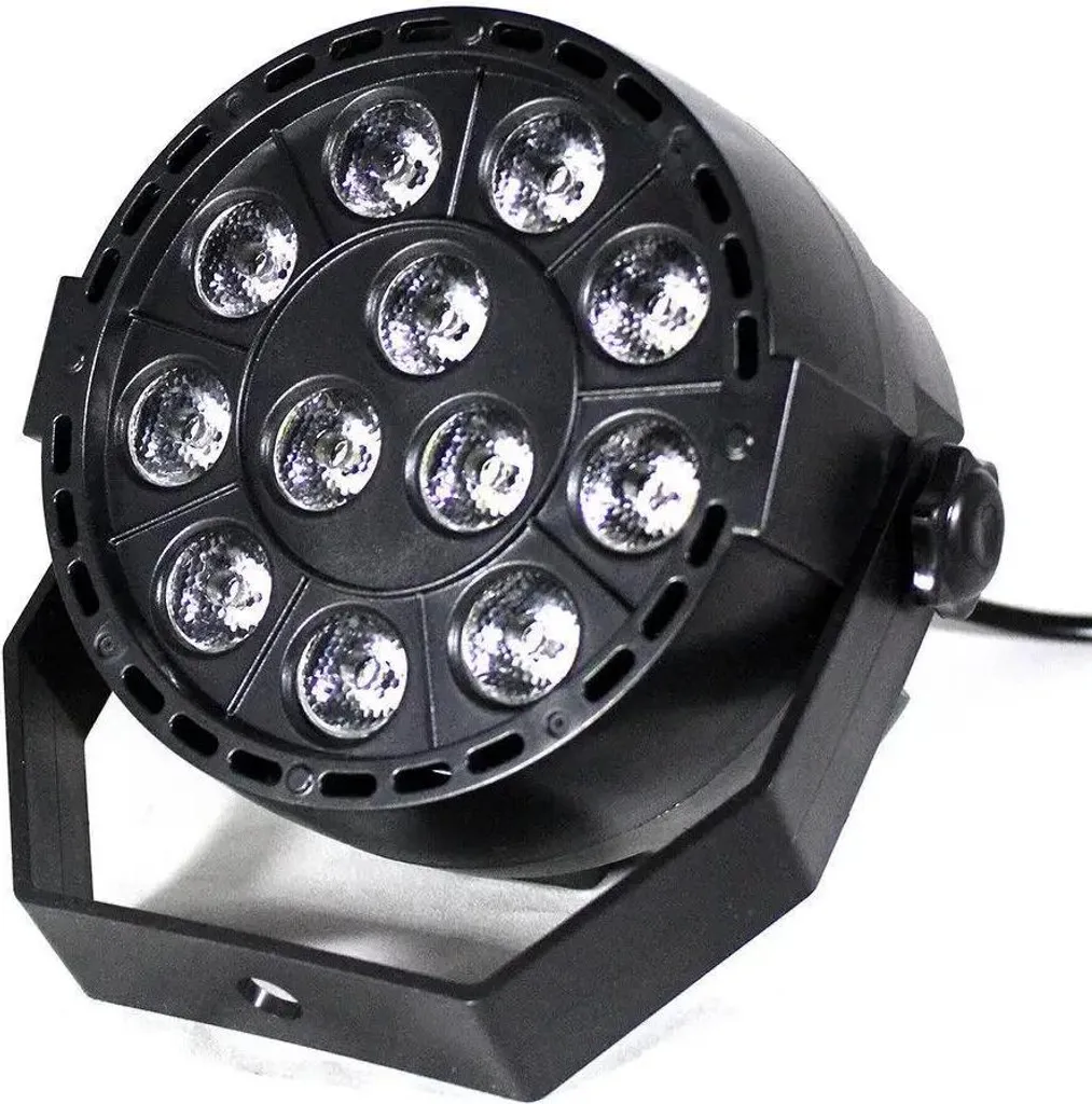 Spot de Scène LED RGB pour DJ et Disco - Projecteur PAR DMX Noir Secteur