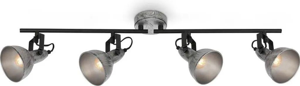Plafoniera Vintage Briloner 4 Luci Argento Antico | Prezzo Outlet