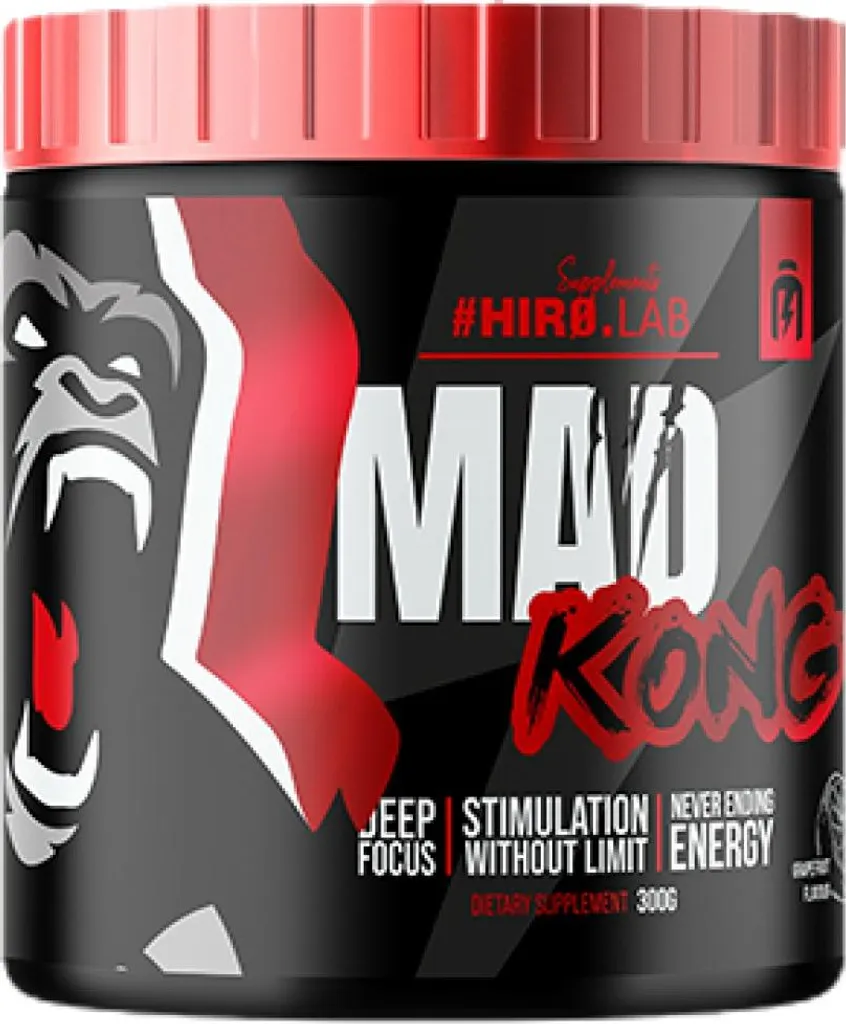 Hero.Lab Mad Kong Pre-Workout Pamplemousse Booster Énergie 500g