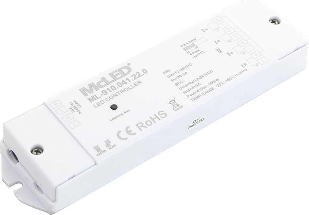 MCLED RF Empfänger für Mono-, Duo-, und RGBW-LED 12-36 V/DC