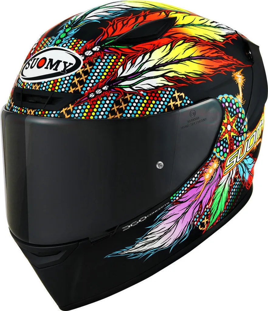 Casque Moto Intégral Suomy Track-1 Chieftain 2023 Noir Mat en Taille M
