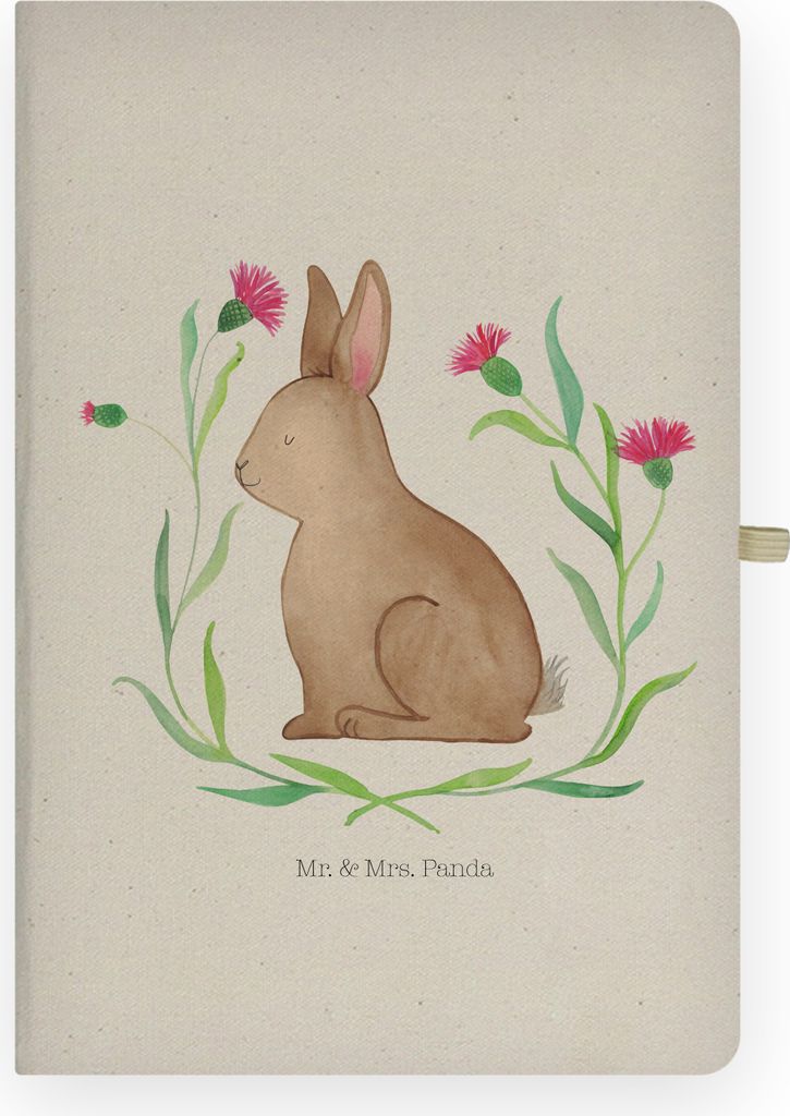Mr. & Mrs. Panda notizbuch Hase Sitzen - Transparent - Geschenk, Ostern, Osterhase, Frohe, Journal, Liebe, Kladde, Adressbuch, Ostergrüße, DIN A4...