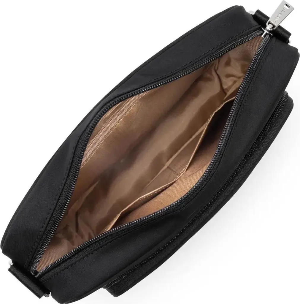 Sac bandoulière Lancaster Basic Vita Noir - Besace Zippée Format L - 2