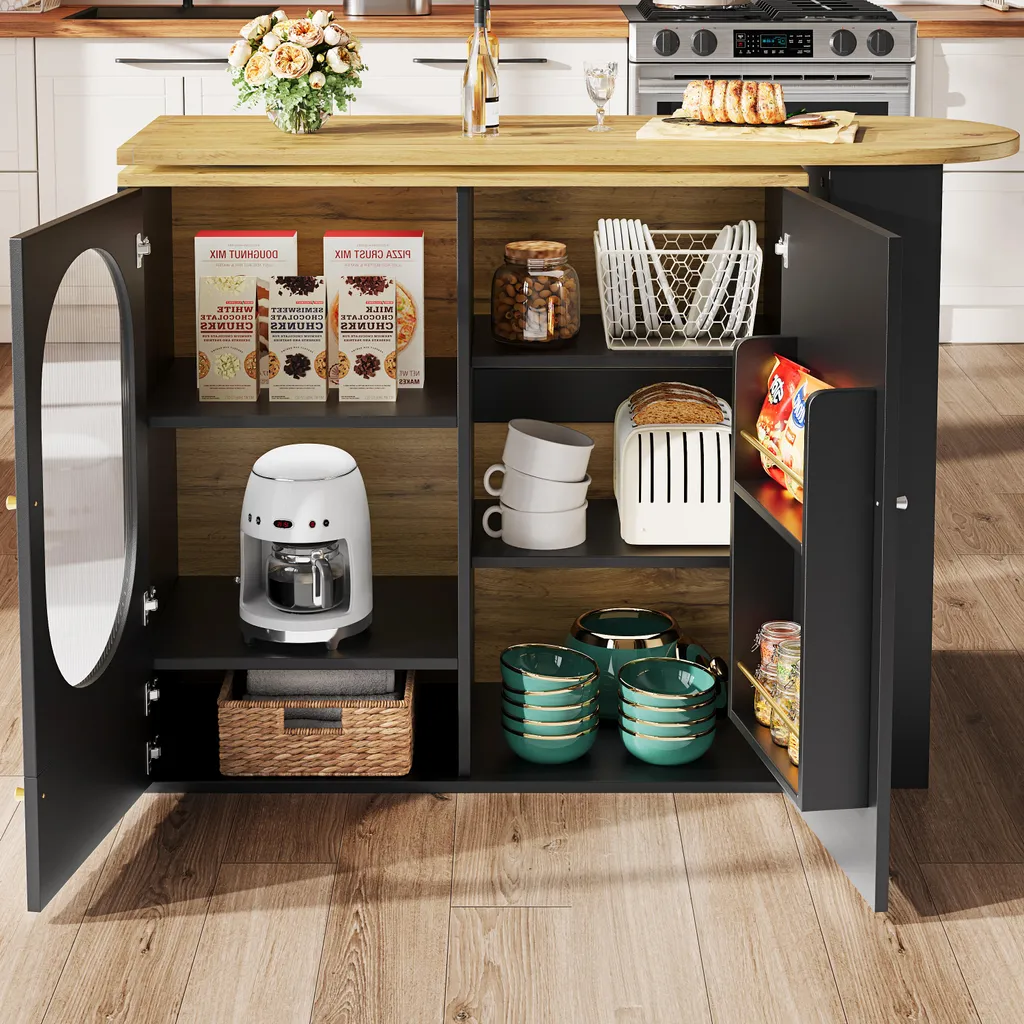 Table de cuisine avec rangement ajustable pour optimiser l'espace - 5