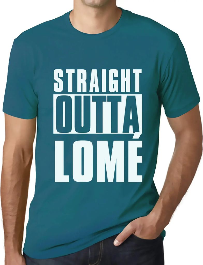 Herren Grafik T-Shirt Direkt aus Lomé – Straight Outta Lomé – Öko-Verantwortlich Vintage Jahrgang Kurzarm Lustige Druck Geburtstag Geschenk ...