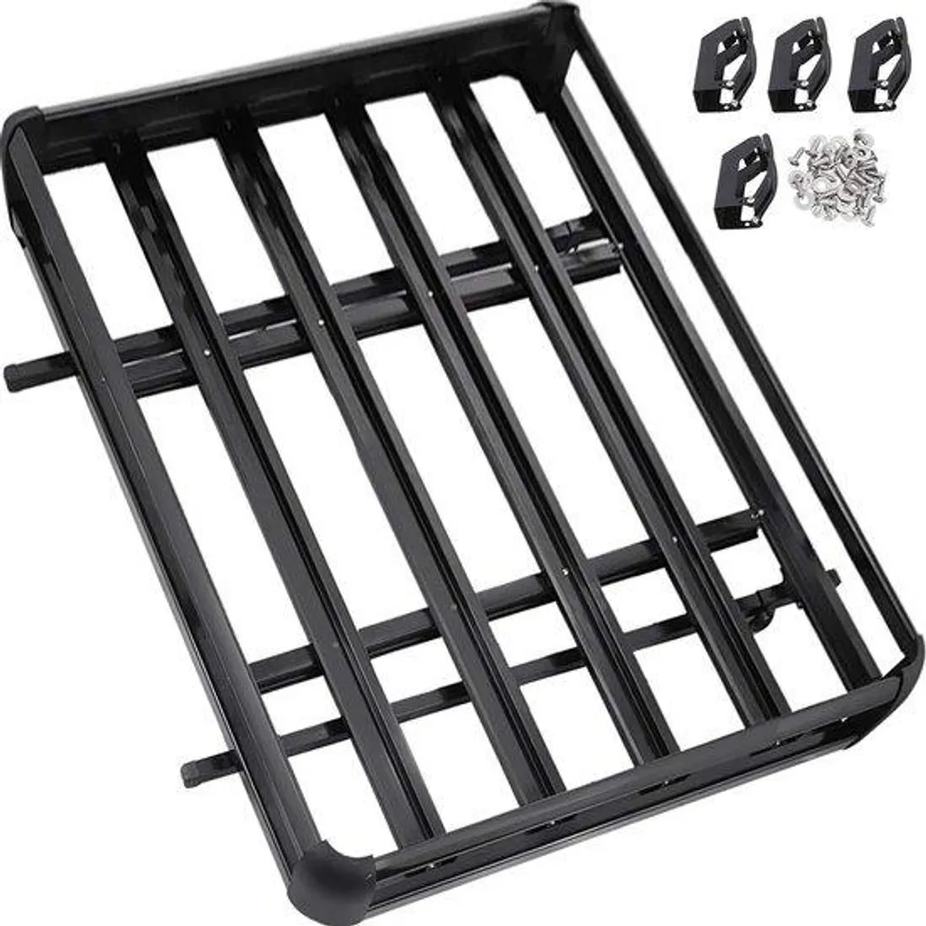 Porte-bagages de toit universel noir 127 cm pour vacances et loisirs