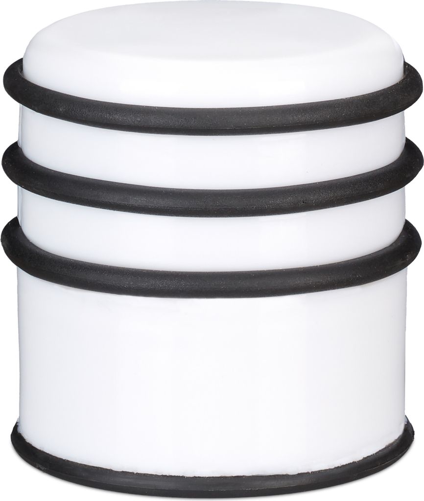 Türstopper - gummierte Ringe - schwer - ∅ 7 cm - Kunststoff - weiß