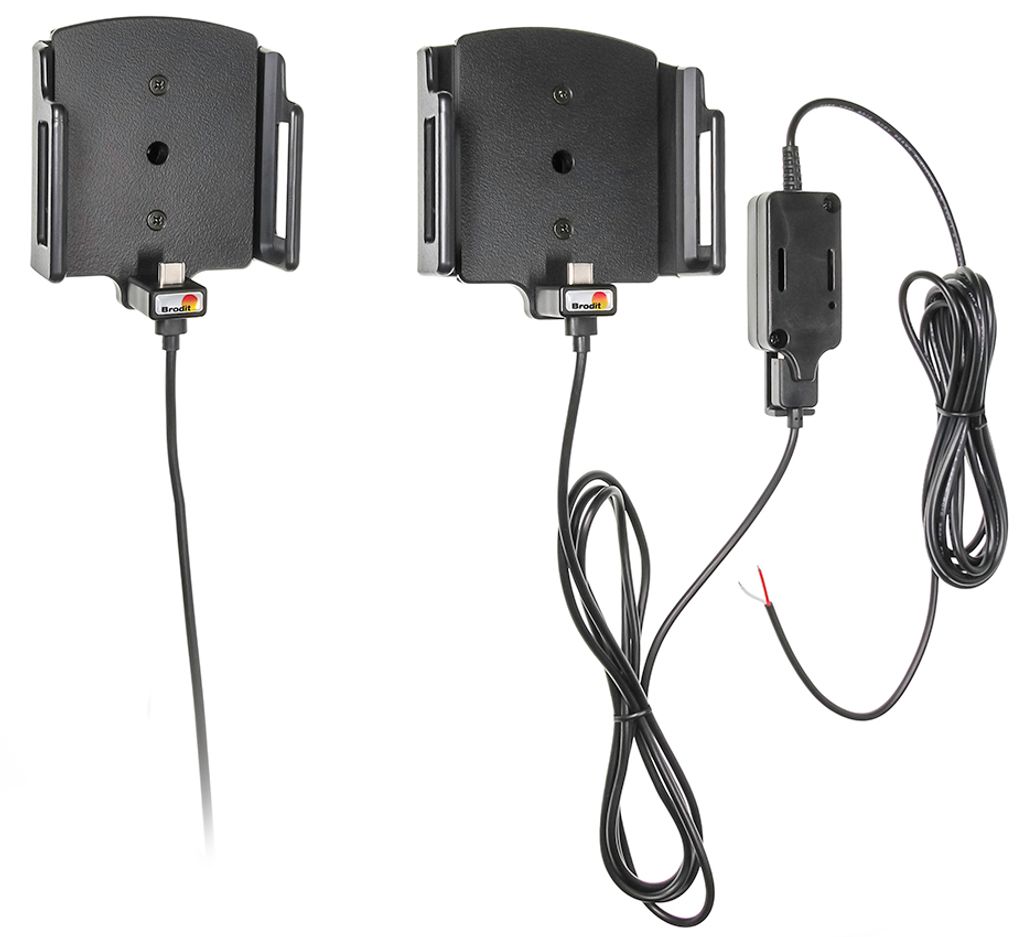 Brodit Gerätehalter 527845 mit Ladefunktion - für Smartphones - universell einsetzbar