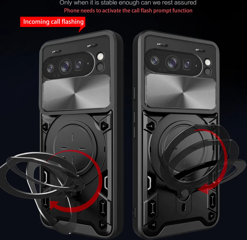 Cover Google Pixel 10 Pro XL con Ring Stand Argento per Outdoor - 6