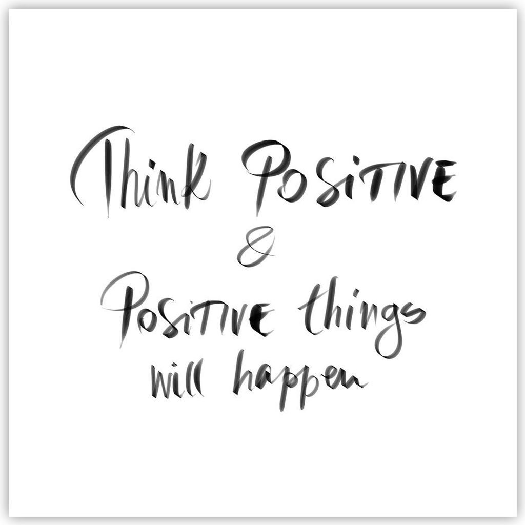 Poster - Poster ohne Rahmen - Motto Gedanke positiv - 50x50 cm - Wand Bild - Wanddeko - Wandbilder - Kunstposter - Wandposter - Bilder - Kunstdruck...