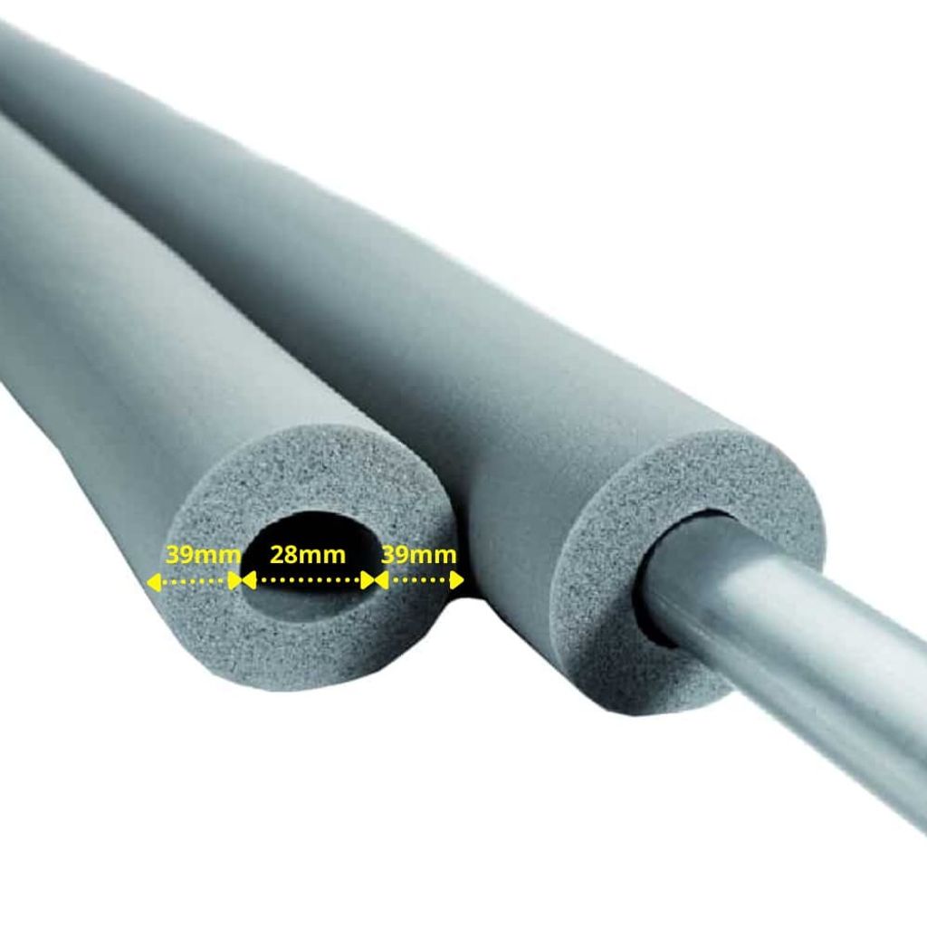INSUL-TUBE H PLUS Kautschuk 2m Rohrisolierung Ø 28 mm x 30 mm Dämmung 100% GEG
