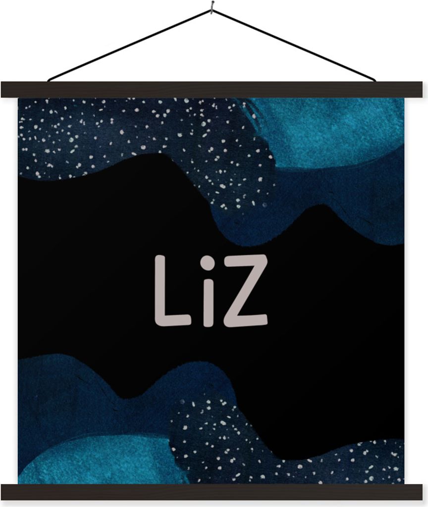 MuchoWow Textilposter Liz - Pastell - Mädchen 90x90 cm mit schwarzem Rahmen - Magnetisches