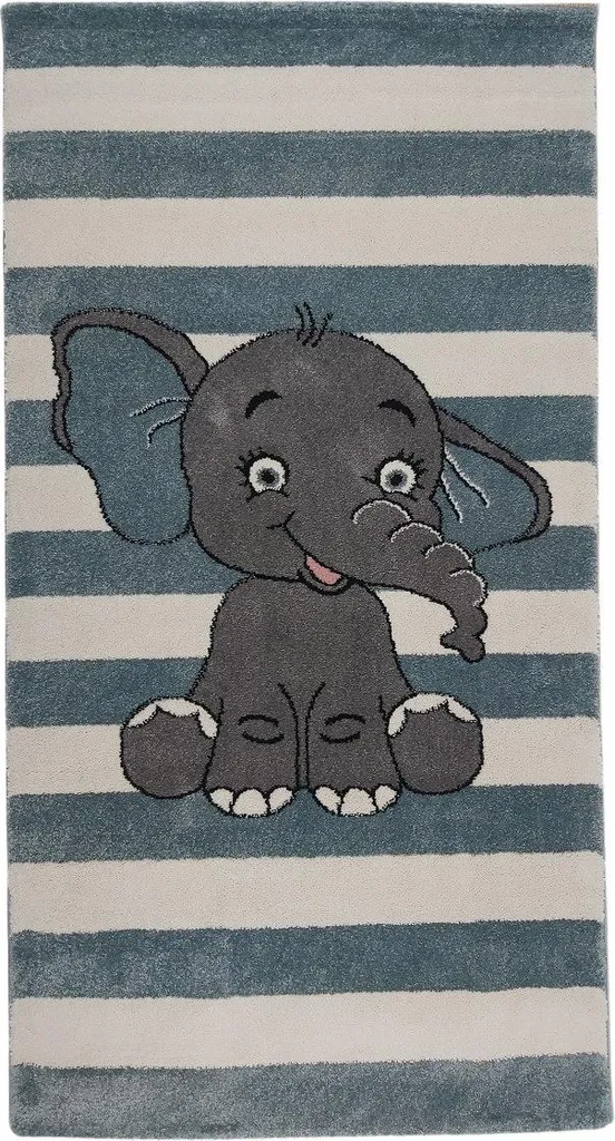 Tapis de chambre enfant bleu 160x230 cm - Grand format Kiddo A1087