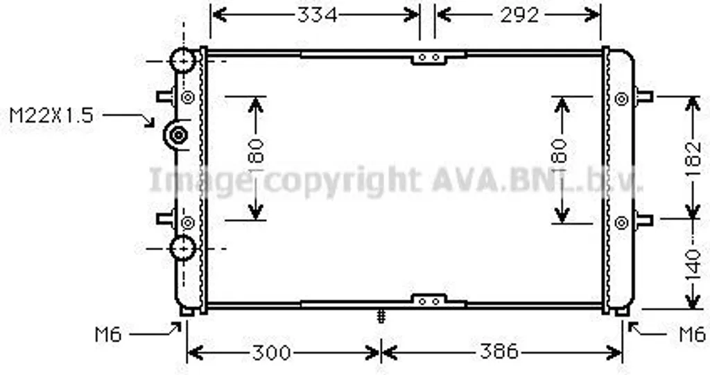 Radiateur PRASCO VNA2180 Haute Résistance OE 6K0121253AG pour Seat