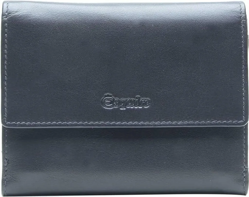 Petit Portefeuille Cuir Esquire Viktoria Navy Bleu Marine Gain de Place
