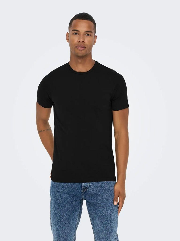 ONLY & SONS Herren ONSBASIC SLIM O-NECK T-Shirt | 2-PACK Produktbild 