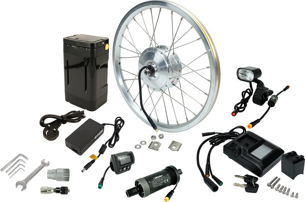 PowerSmart 16 Zoll E-Bike DIY Umbausatz für Brompton Faltrad Elektrofahrrad mit 36V 8,7Ah /313Wh Li-ion Akku