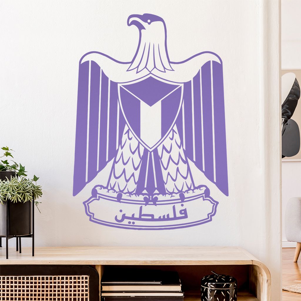 Palästina Wappen Wandtattoo Wandaufkleber Wall Sticker - Dekoration, Küche, Wohnzimmer, Schlafzimmer, Badezimmer