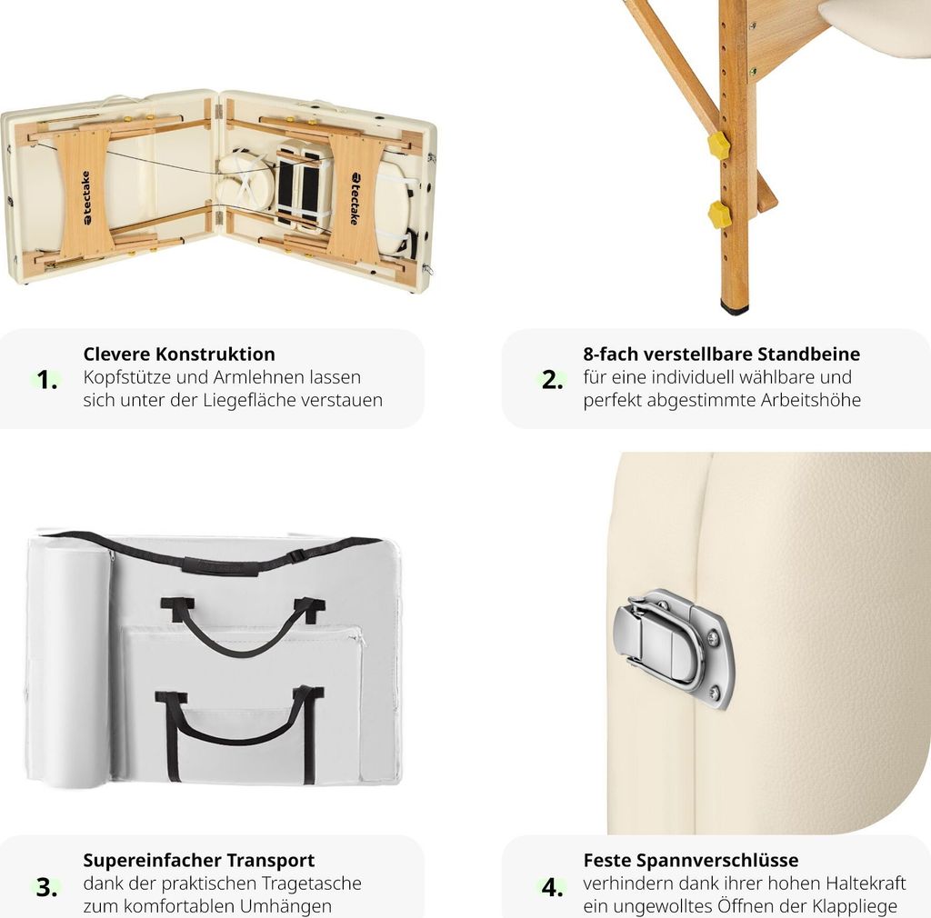 3-zónový masážní stůl Somwang šířka 70 cm, čalounění 7,5 cm Obrázek produktu 6