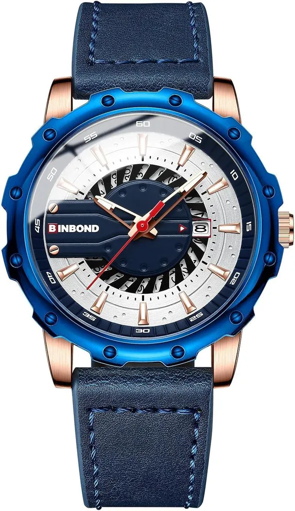 Orologio Uomo Nero Elegante - Analogico con Lancette Luminescenti