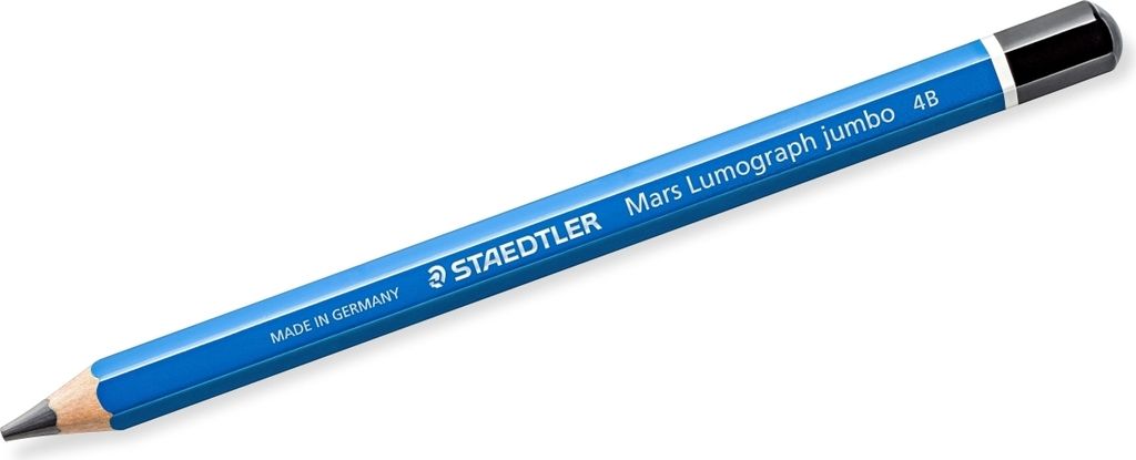 Bleistift Mars LumographJumbo 4B blau Packung mit 6 Stück