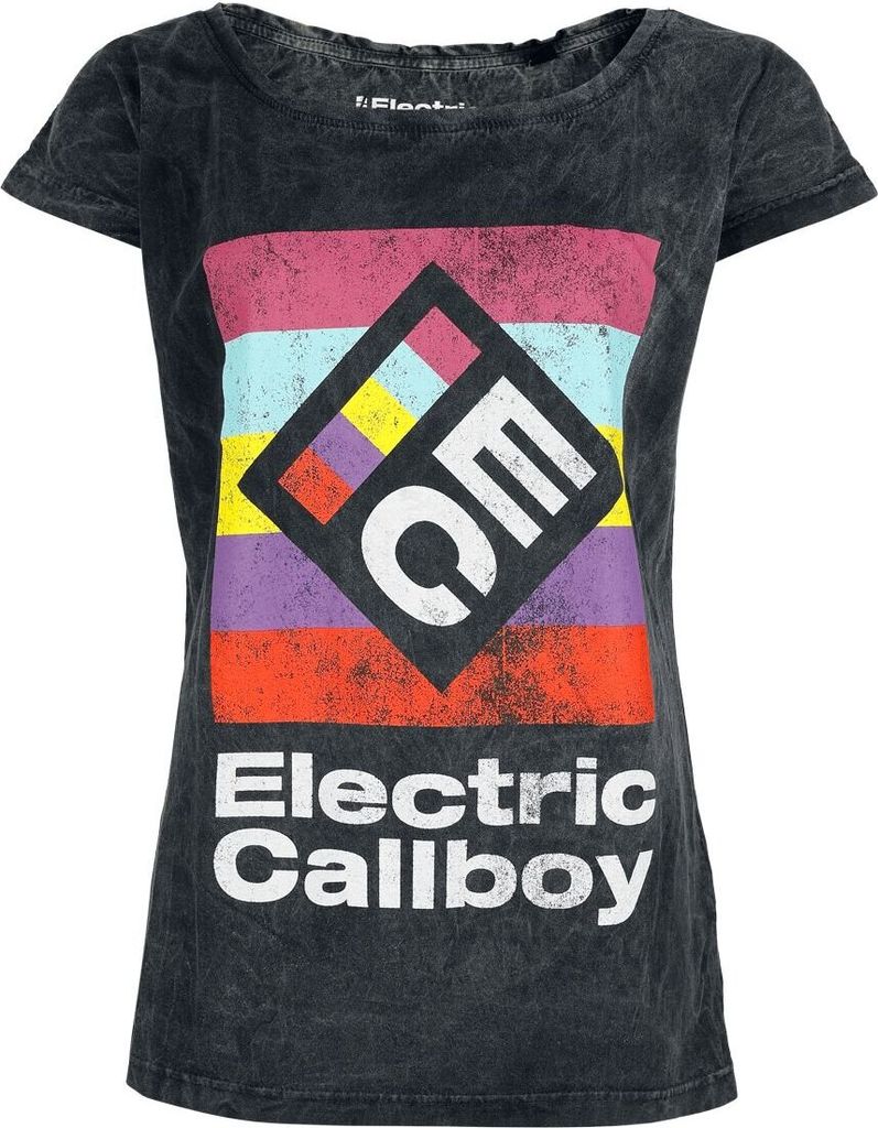 Electric Callboy T-Shirt Damen Square Logo grau XL
