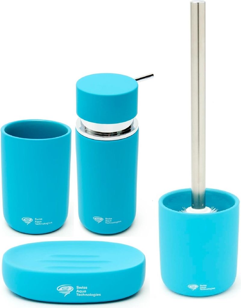 BB LOFTY Bad Accessoires Set aus Keramik, türkis