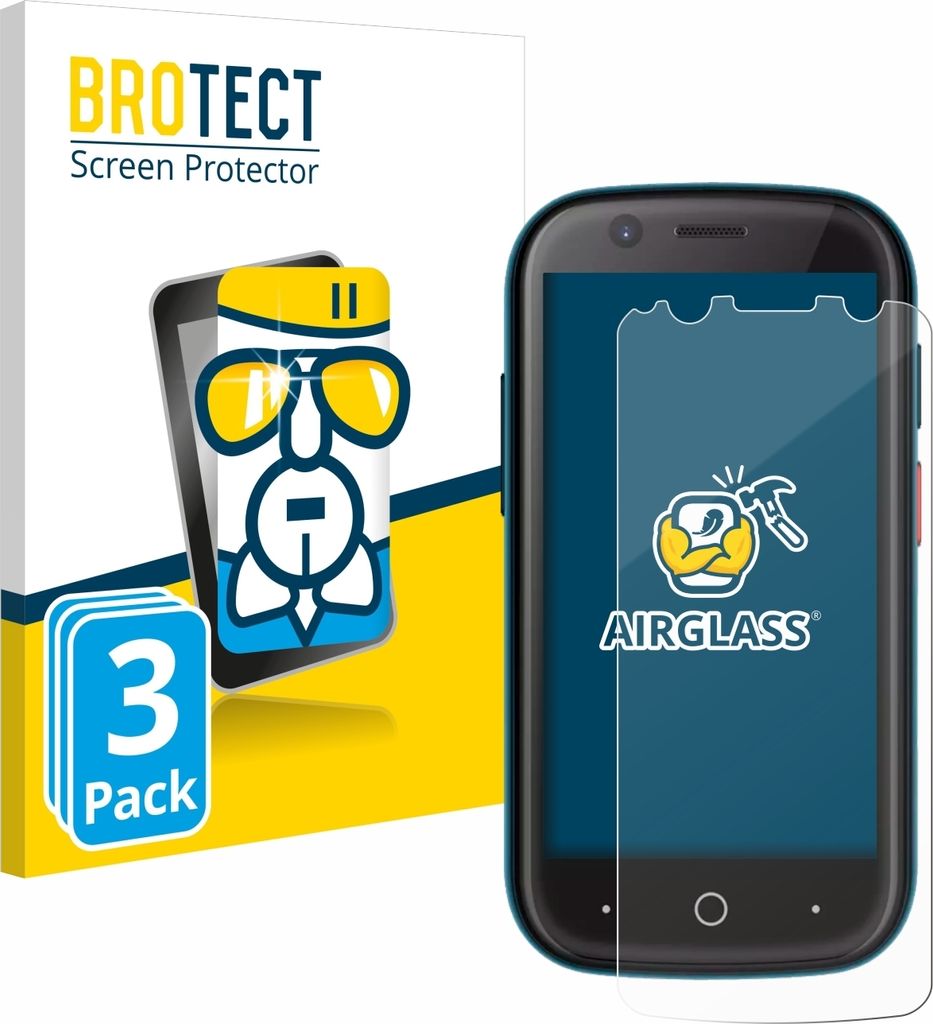 3x BROTECT Schutzglas für Unihertz Jelly 2 Schutzfolie Panzer Folie Glas Display Schutz klar